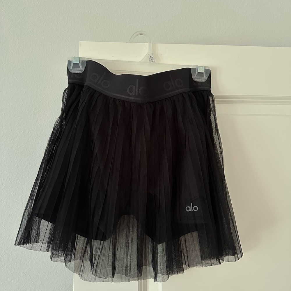 ALO Yoga Black Skater Mini Skirt